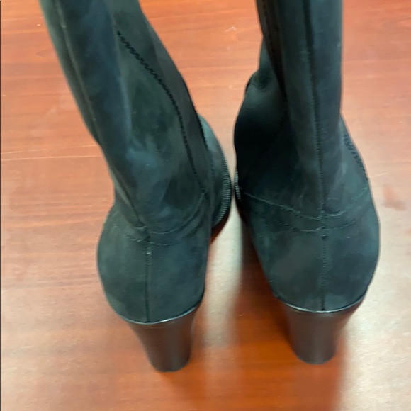 Black leather cowboy style boots - Picture 6 of 7